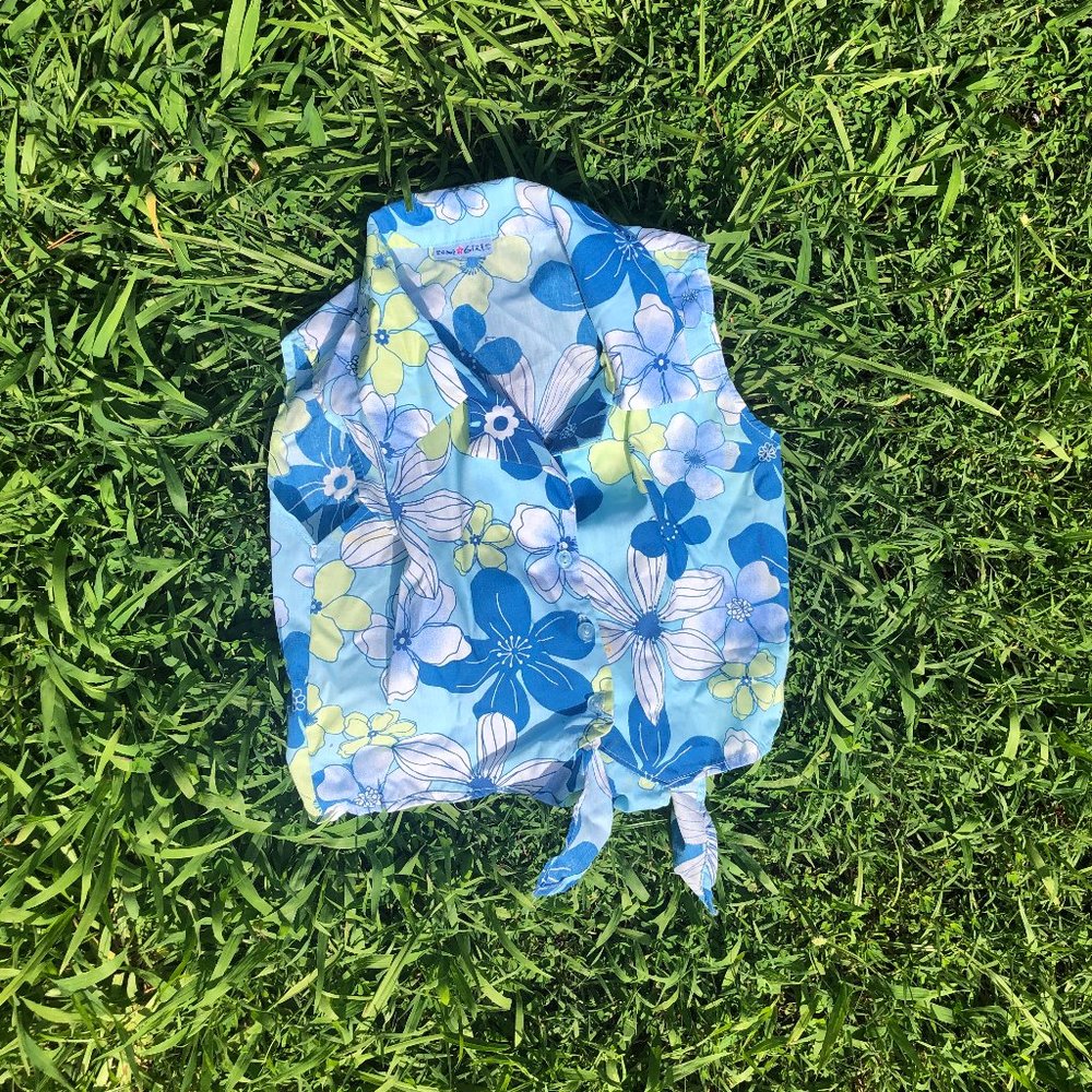 Blue Floral Blouse